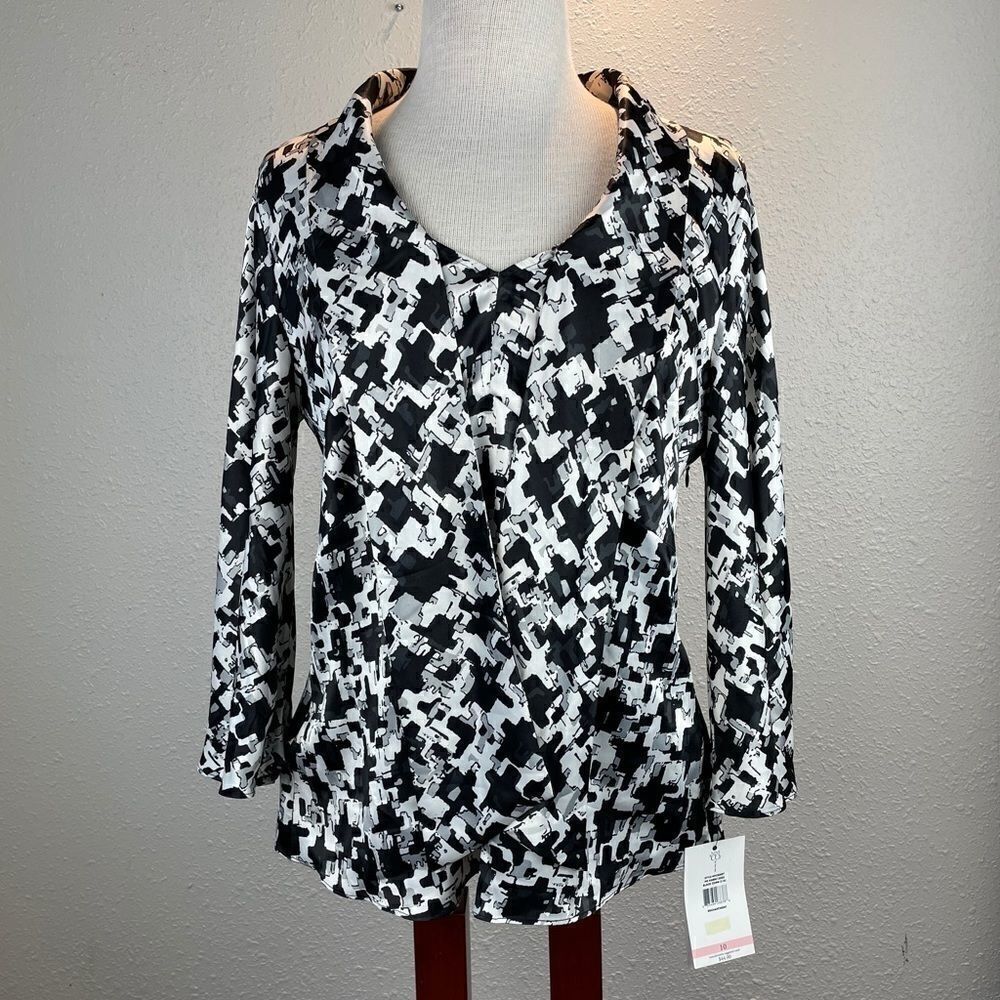 NWT Nine & Co. Blouse Top Size 10